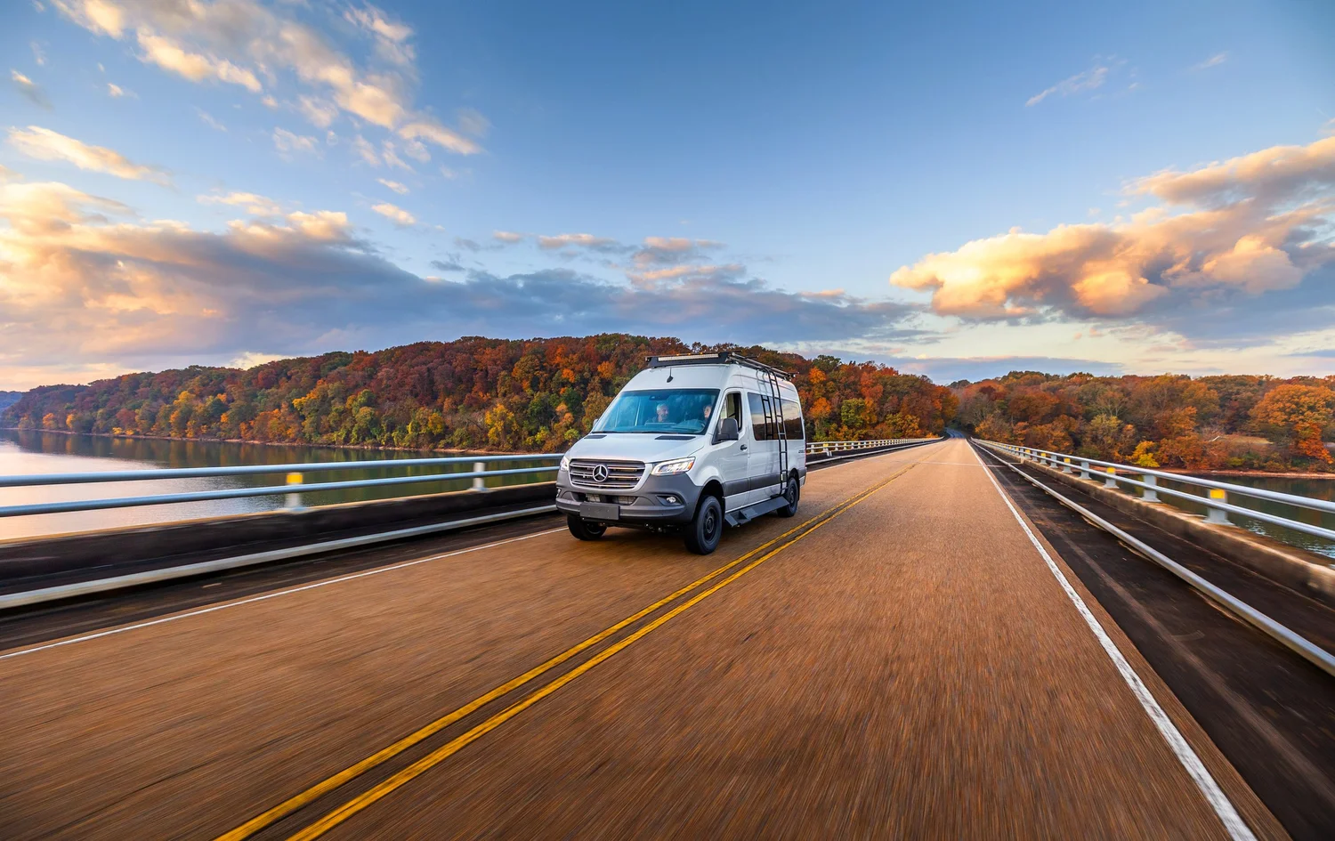 Luxury motorhome on location in Alabama