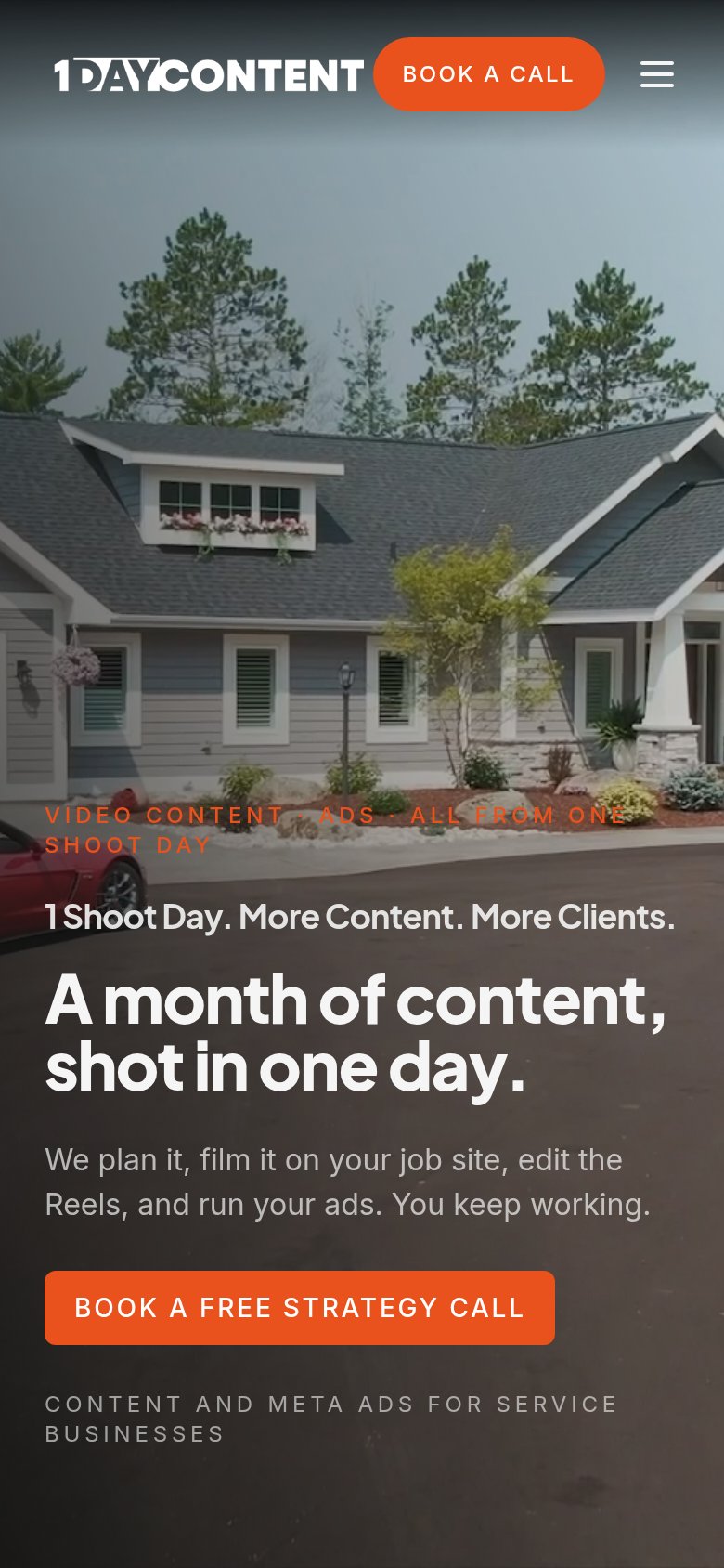 1 Day Content website on mobile